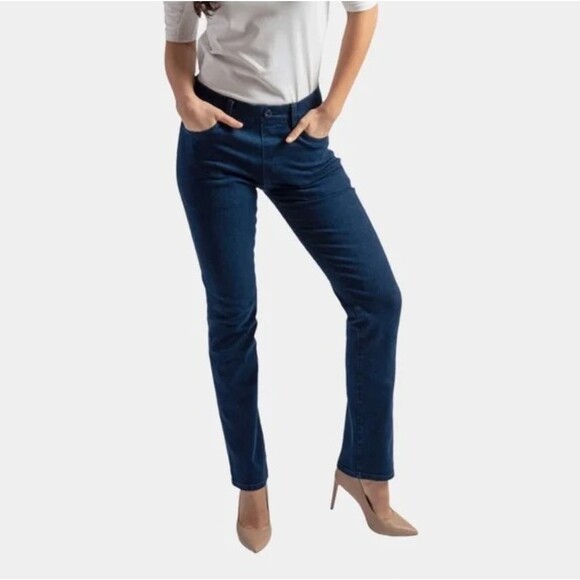 BETABRAND Dark Wash Skinny Straight Leg Stretch Jeans Size 26 - Picture 1 of 8